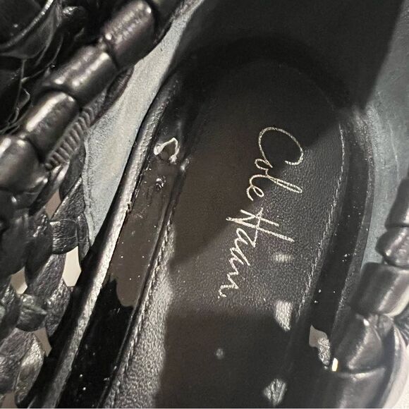 Cole Hann Nike air leather weaved wedge shoes made in Brazil 8 1/2 B - Picture 6 of 6